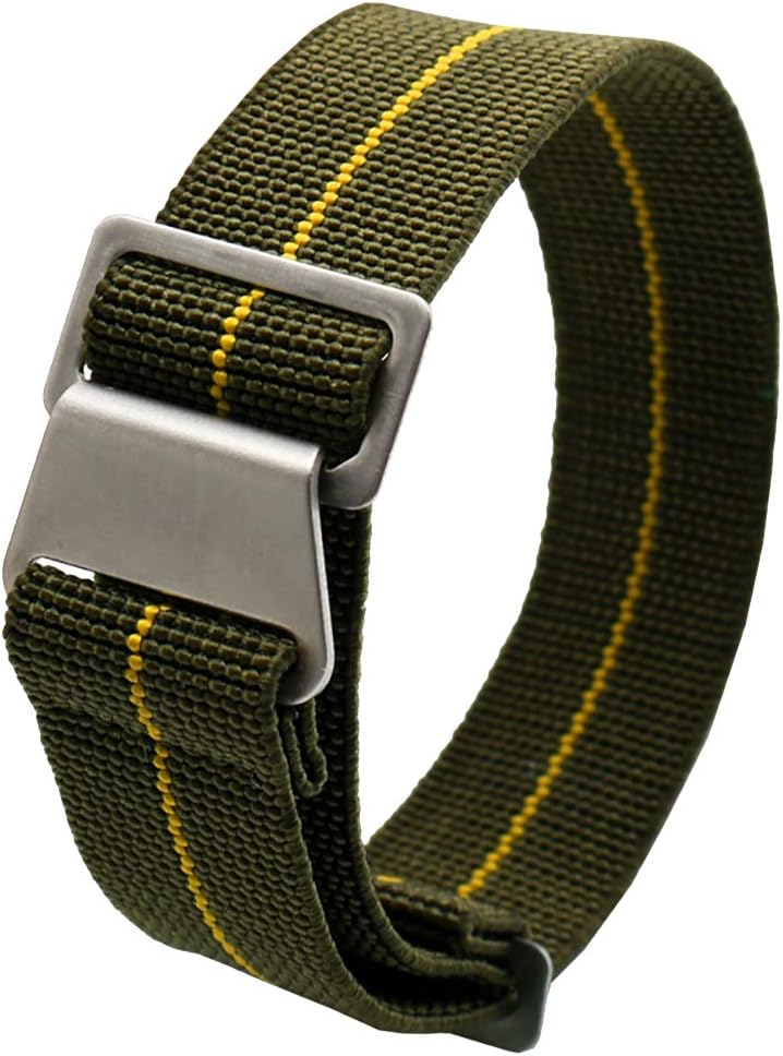 60s French Troops Parachute Special Elastic Nylon Watch Band Mans Universal Hook-and-Loop Nylon Strap 20/21/22mm