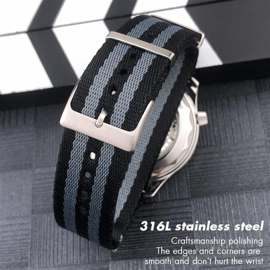 ADAARA 20mm 21mm Nylon Nato WatchBand Special For Omega watch Seamaster 007 Commander James Bond Soft Canvas Fabric Strap